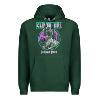 Sports Green distressed teal raptor clever girl t shirt Premium Hoodie - artisFamous