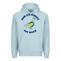 Blue Mist ask me about my duck Premium Hoodie - artisFamous