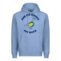 Colony Blue ask me about my duck Premium Hoodie - artisFamous