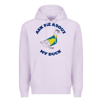 Lilac ask me about my duck Premium Hoodie - artisFamous