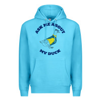 Ocean Blue ask me about my duck Premium Hoodie - artisFamous
