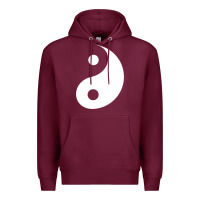 Burgundy yin yang Premium Hoodie - artisFamous
