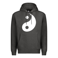 Charcoal Heather yin yang Premium Hoodie - artisFamous