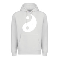 Dove Grey yin yang Premium Hoodie - artisFamous