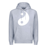 Heather Grey yin yang Premium Hoodie - artisFamous