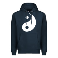 Navy yin yang Premium Hoodie - artisFamous