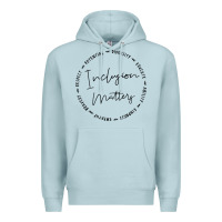 Blue Mist inclusion matters with empathy bravery respect Premium Hoodie - artisFamous