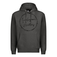 Charcoal Heather inclusion matters with empathy bravery respect Premium Hoodie - artisFamous