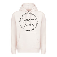 Pale Pink inclusion matters with empathy bravery respect Premium Hoodie - artisFamous