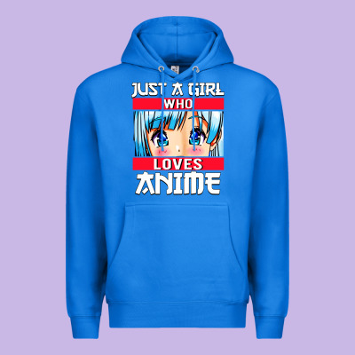 Just A Girl Who Loves Anime Japanese Cute Premium Hoodie Designed By Artisfamous