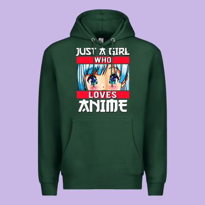Just A Girl Who Loves Anime Japanese Cute Premium Hoodie Designed By Artisfamous