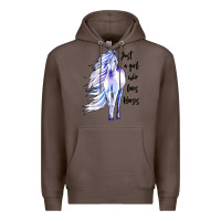 Coffee just a girl who loves horses Premium Hoodie - artisFamous