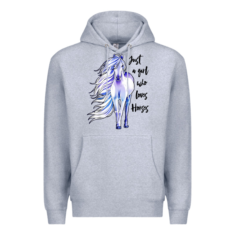 Just A Girl Who Loves Horses Premium Hoodie by artisFamous | Teevron