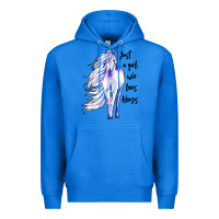 True Royal just a girl who loves horses Premium Hoodie - artisFamous