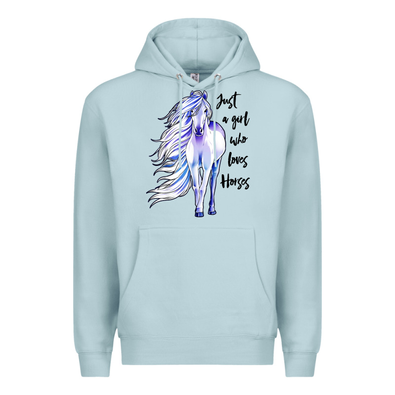 Just A Girl Who Loves Horses Premium Hoodie by artisFamous | Teevron