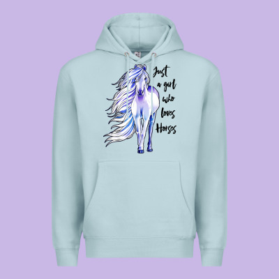 Just A Girl Who Loves Horses Premium Hoodie Designed By Artisfamous