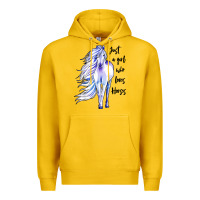 Lemon just a girl who loves horses Premium Hoodie - artisFamous