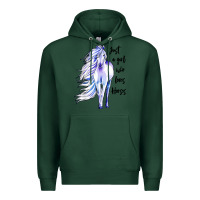 Sports Green just a girl who loves horses Premium Hoodie - artisFamous