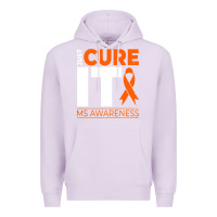 Lilac just cure it ms multiple sclerosis awareness Premium Hoodie - artisFamous