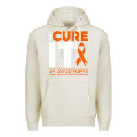 Oatmeal Heather just cure it ms multiple sclerosis awareness Premium Hoodie - artisFamous