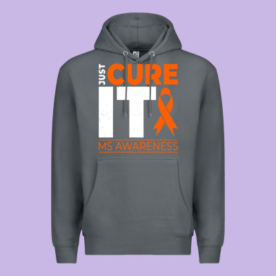 Just Cure It Ms Multiple Sclerosis Awareness Premium Hoodie Designed By Artisfamous