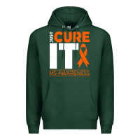Sports Green just cure it ms multiple sclerosis awareness Premium Hoodie - artisFamous