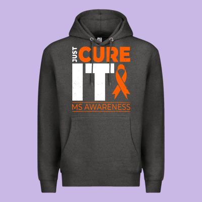 Just Cure It Ms Multiple Sclerosis Awareness Premium Hoodie Designed By Artisfamous