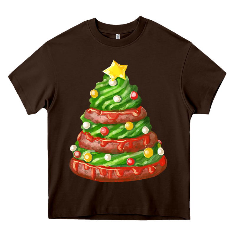 Green Chocolate Christmas Cookie Cake Heavy Core Tee by FaDigitalArtStudio | Teevron