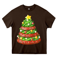 Chocolate Brown green chocolate christmas cookie cake Heavy Core Tee - FaDigitalArtStudio