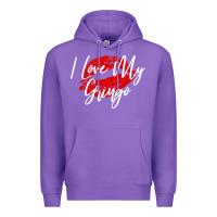 Purple kiss lips i love my gringo wife girlfriend premium Premium Hoodie - artisFamous