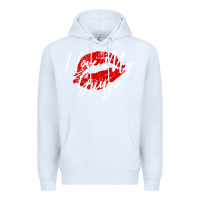 White kiss lips i love my gringo wife girlfriend premium Premium Hoodie - artisFamous