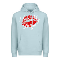 Blue Mist kiss lips i love my gringo wife girlfriend premium Premium Hoodie - artisFamous