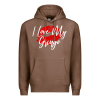 Chestnut kiss lips i love my gringo wife girlfriend premium Premium Hoodie - artisFamous