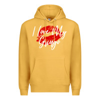 Mustard kiss lips i love my gringo wife girlfriend premium Premium Hoodie - artisFamous
