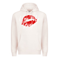 Pale Pink kiss lips i love my gringo wife girlfriend premium Premium Hoodie - artisFamous