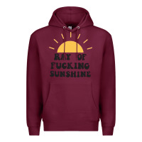 Burgundy ray of sunshine Premium Hoodie - artisFamous