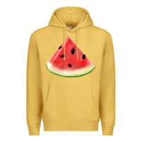 Antique Gold Watermelon Slice Png Premium Hoodie - artisFamous