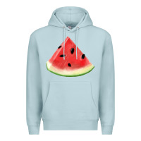Blue Mist Watermelon Slice Png Premium Hoodie - artisFamous