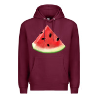 Burgundy Watermelon Slice Png Premium Hoodie - artisFamous