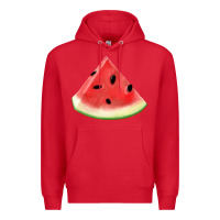 Red Watermelon Slice Png Premium Hoodie - artisFamous
