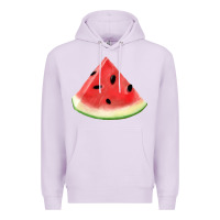 Lilac Watermelon Slice Png Premium Hoodie - artisFamous