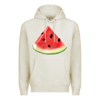 Oatmeal Heather Watermelon Slice Png Premium Hoodie - artisFamous