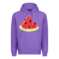 Purple Watermelon Slice Png Premium Hoodie - artisFamous
