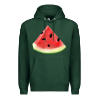 Sports Green Watermelon Slice Png Premium Hoodie - artisFamous