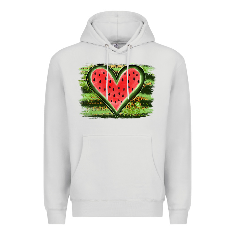 Watermelon Heart Premium Hoodie by artisFamous | Teevron