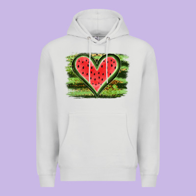 Watermelon Heart Premium Hoodie Designed By Artisfamous