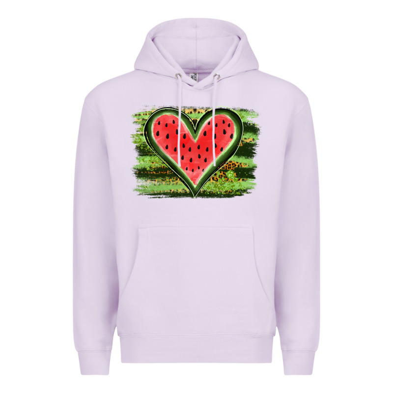 Watermelon Heart Premium Hoodie by artisFamous | Teevron