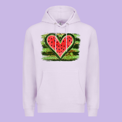 Watermelon Heart Premium Hoodie Designed By Artisfamous