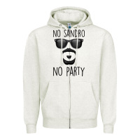 Oatmeal Heather No Sandro No Party Zipper Hoodie - Bettercallsaul