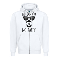 White No Sandro No Party Zipper Hoodie - Bettercallsaul